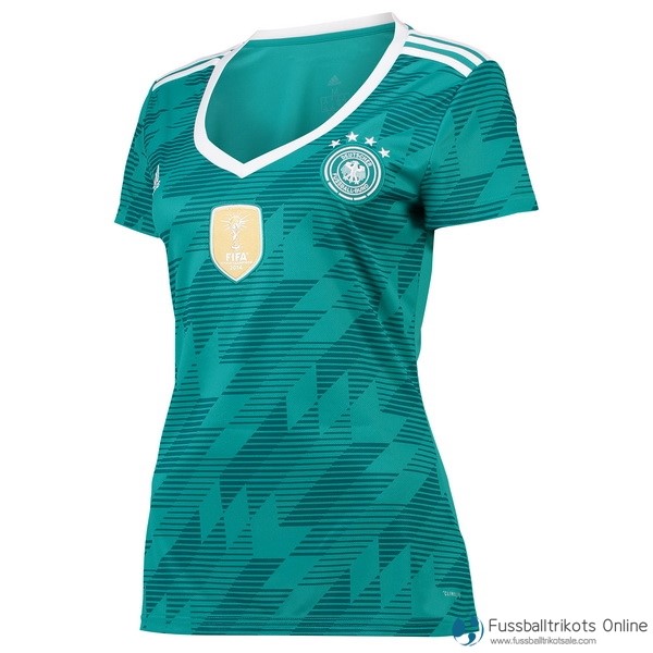 Deutschland Trikot Damen Auswarts 2018 Grün Fussballtrikots Günstig